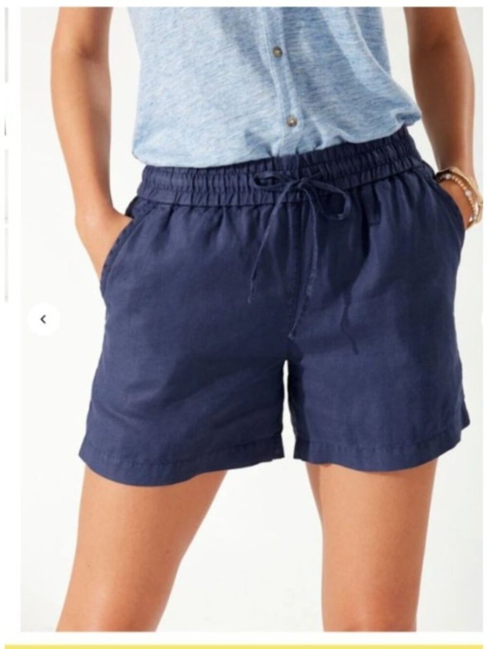 TOMMY BAHAMA Women's 5-Inch Palmbray HR Easy Linen Shorts size XL